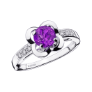 Désirez l'Amour Ring, white gold, amethyst and diamonds
