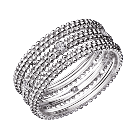 Ring Le Premier Jour, white gold, 1 row of diamonds