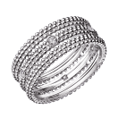 Ring Le Premier Jour, white gold, 1 row of diamonds