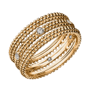 Ring Le Premier Jour, yellow gold, 1 row of diamonds