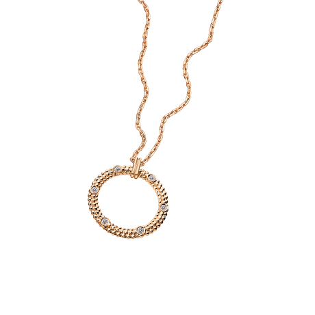 Le premier jour Necklace, pink gold and diamonds