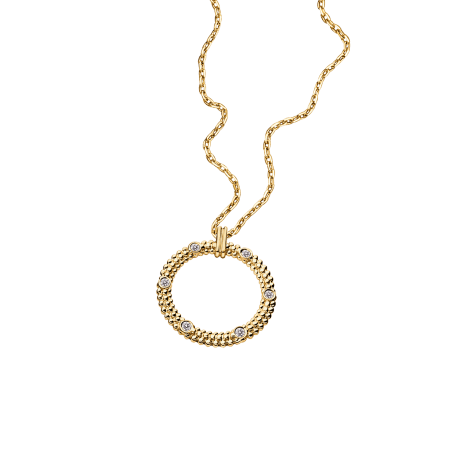 Le premier jour Necklace, yellow gold and diamonds