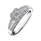Chance of Love N°1 engagement ring, white gold and diamonds