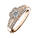 Chance of Love N°2 Ring, pink gold and diamonds