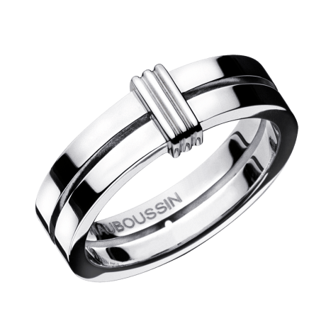 Subtile Eternité wedding band, white gold