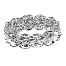 Je le Veux Ring, white gold, 3 rows of diamonds