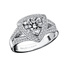 Dream & Love ring, white gold, diamond 1 carat approx, paved diamonds