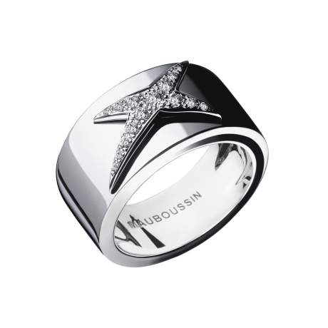 Ring, L'Etoile du Démon, black ceramic, white gold and diamonds