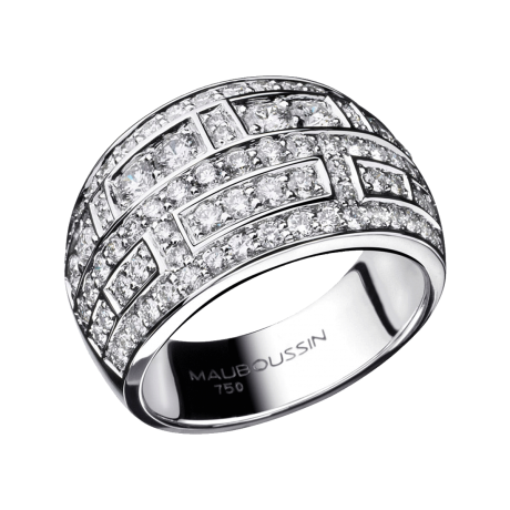 Le Vice et la Vertu ring, white gold, diamonds