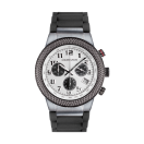 Watch First Day, chronograph, quartz movement, white dial, rubber strap