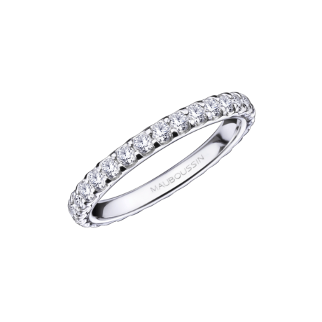 Passion and Fashion engagement ring, in white gold and diamonds
