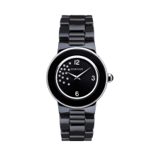 Amour la Nuit, black ceramic bracelet and diamonds dial