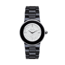 Amour la Nuit, black ceramic bracelet and full diamond pave dial