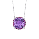 Couleur d'Amour pendant, white gold, amethyst, diamonds and rubies