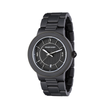 Ceramat watch, black ceramic, quartz movement