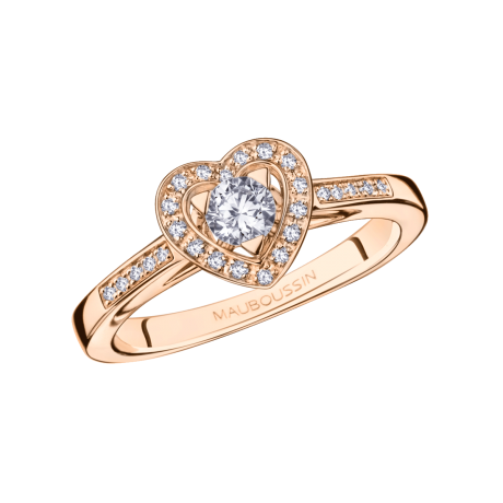 Ring Love Touch, white gold and diamonds