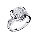 Swan Princesse ring, white gold, 0,50ct diamonds