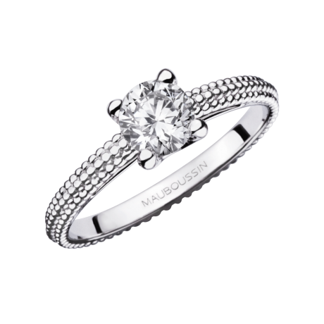 Fan du Premier Jour ring, white gold, diamond