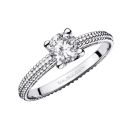 Fan du Premier Jour ring, white gold, diamond 0,50ct