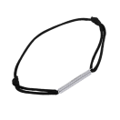 Un P'Tit Trip d'Amour bracelet, white gold with paved diamonds on black cord