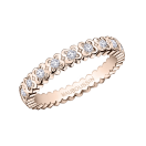 Amour de France ring, pink gold and diamonds