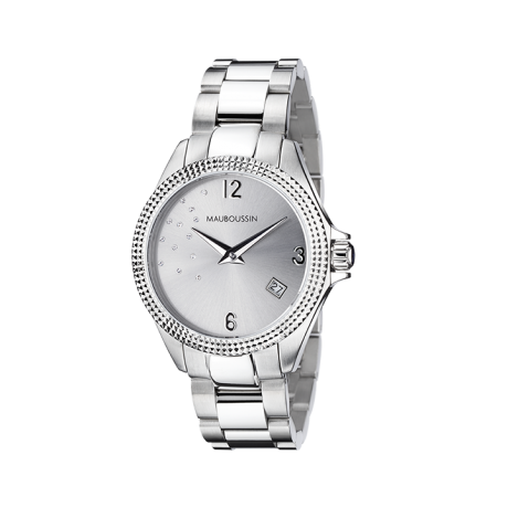 L'Heure de Paix Immédiate watch, silver dial with diamonds