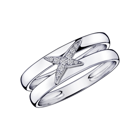 Etoilement Divine ring, white gold and diamonds