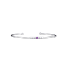 Capsule d'Emotions bracelet, white gold, violet sapphire and diamonds