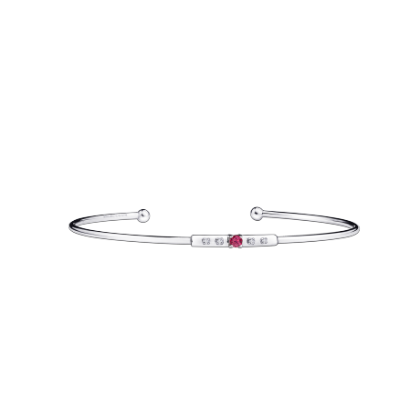 Capsule d'Emotions bracelet, white gold, ruby and diamonds