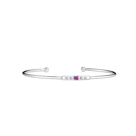 Capsule d'Emotions bracelet, white gold, pink sapphire and diamonds