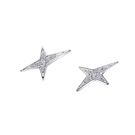 Valentine parce que Valentin ear studs, white gold and diamonds