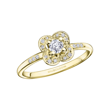 Chance Super One ring in yellow gold and diamonds