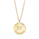 Médaille de Star pendant, yellow gold with round mesh chain