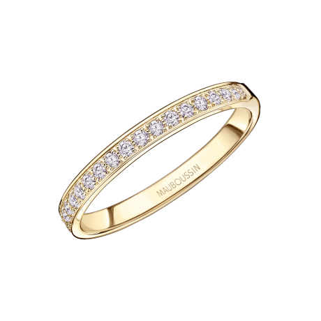 Lovissime Aussi wedding ring, yellow gold and diamonds