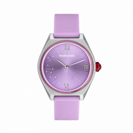 Elle a mis le Feu watch, mauve