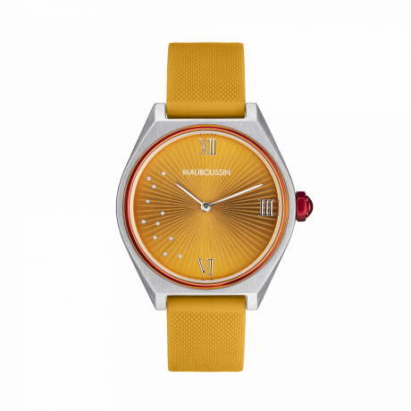 Elle a mis le Feu watch, orange