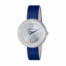 L'heure du Premier Jour Rayonnant, mother of pearl dial, blue leather strap