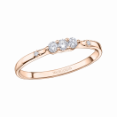 Trois grains d'amour ring, pink gold, diamonds