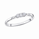 Trois grains d'amour ring, white gold, diamonds