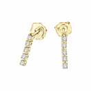 Trois grains d'amour earrings, yellow gold, diamonds