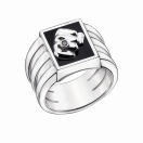Deal d'Homme ring, silver, fist motif