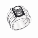 Deal d'Homme ring, silver, skull motif