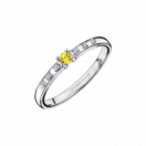 Capsule d'Emotions ring, white gold, yellow sapphire and diamonds