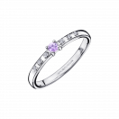 Capsule d'Emotions ring, white gold, violet sapphire and diamonds