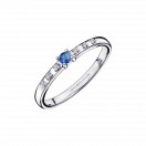 Capsule d'Emotions ring, white gold, sapphire and diamonds