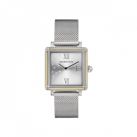 Revendication, Square silver dial with diamonds