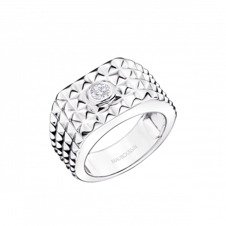 Mexico ring, silver and diamond