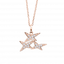 A jamais mon Etoile No.6 pendant, pink gold and diamonds