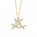 A jamais mon Etoile No.6 pendant, yellow gold and diamonds