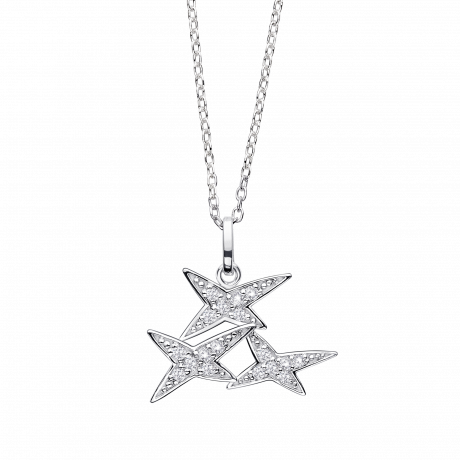 A jamais mon Etoile No.6 pendant, white gold and diamonds